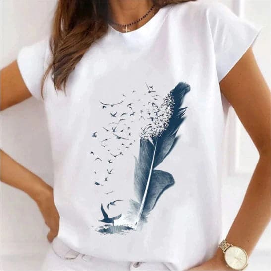 Tricou feminin PANA ZBURATOARE ALB