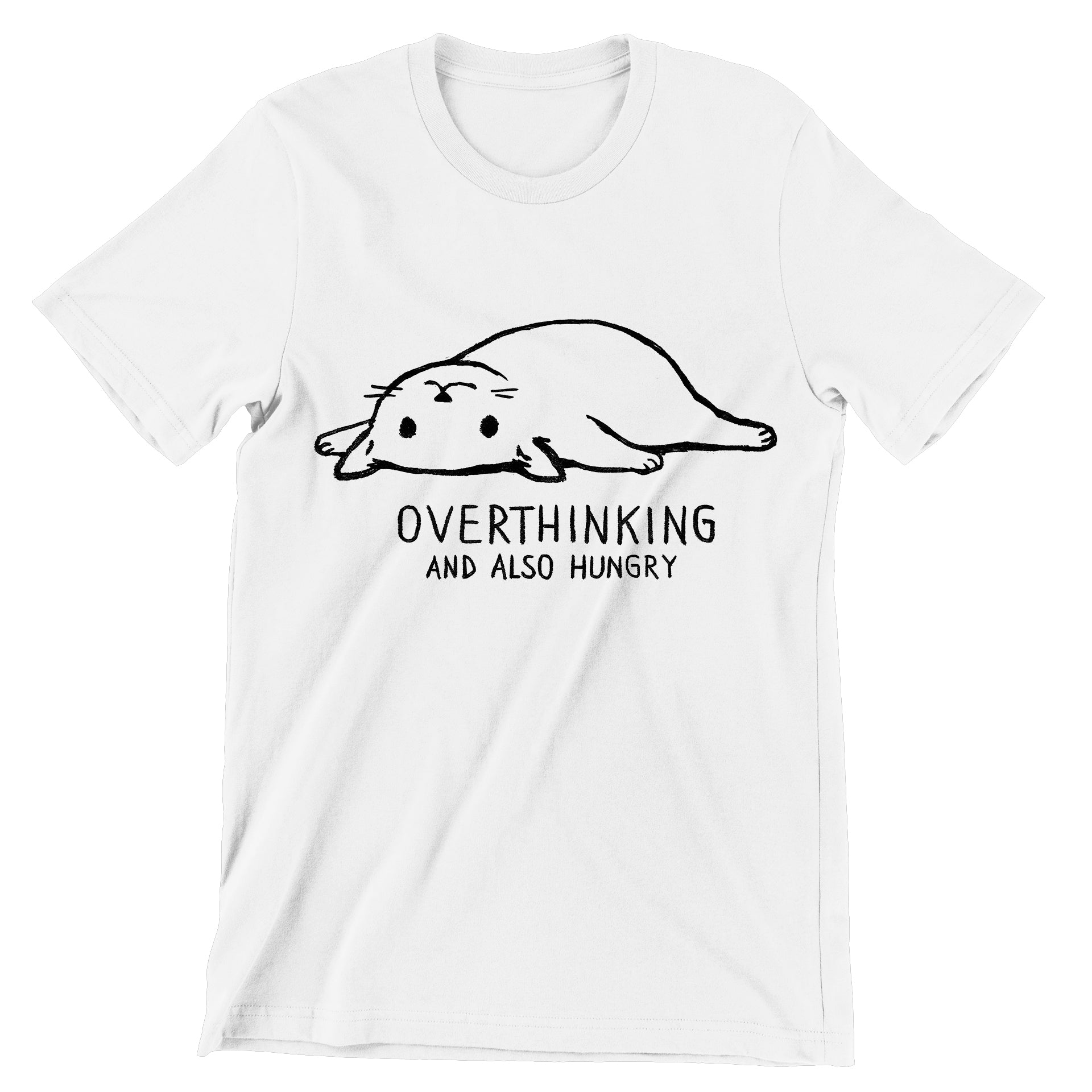 Tricou masculin LAZY CAT ALB