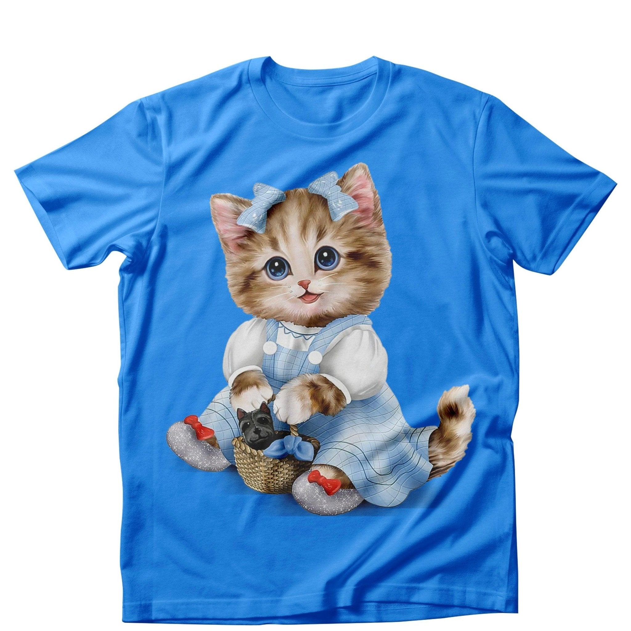 Tricou feminin PISICA IN ROCHITA ALBASTRU