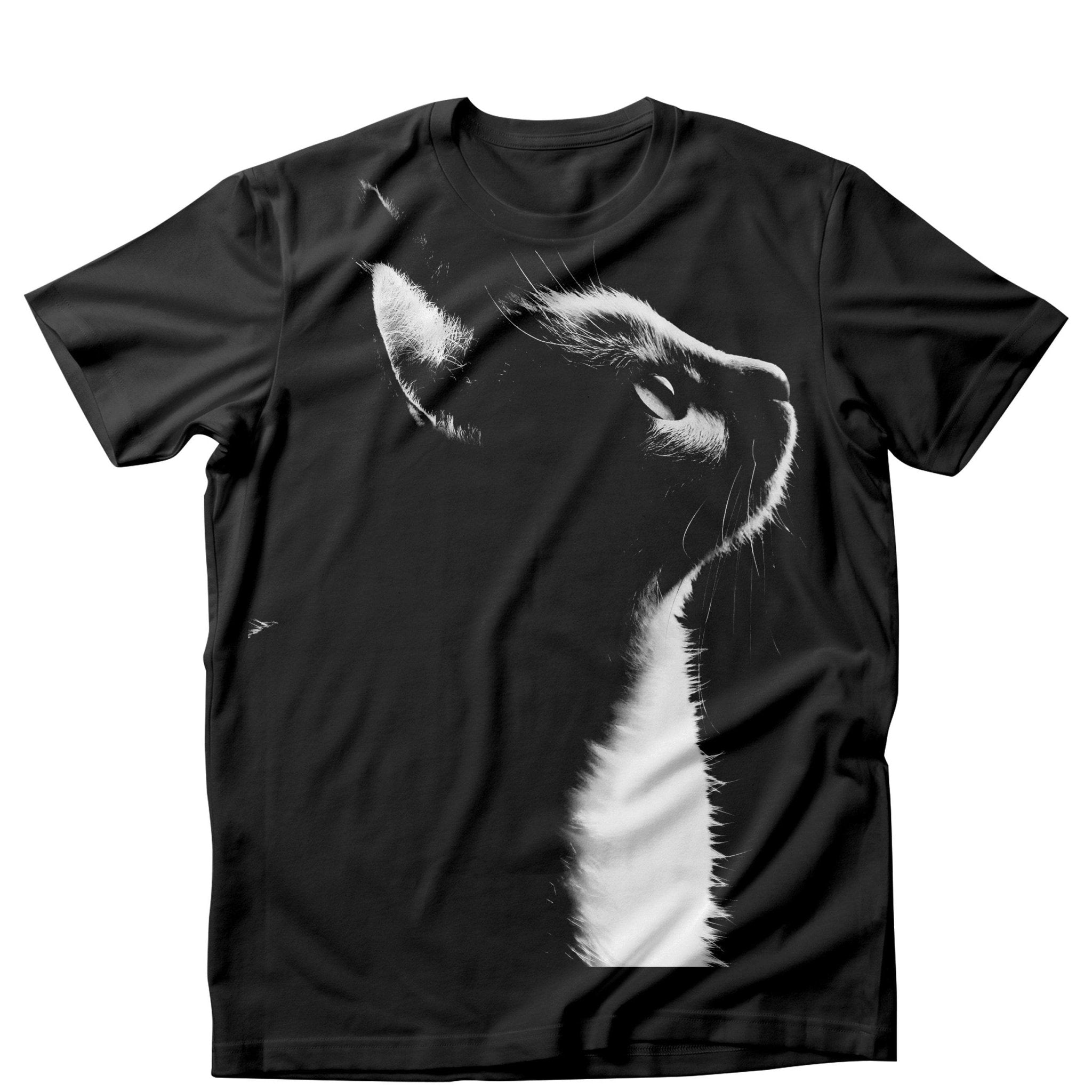 Tricou feminin PISICA CURIOUS NEGRU